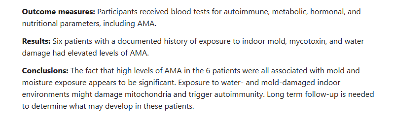 IanMcIntosh1's tweet photo. Mold exposure can cause mitochondrial dysfunction and then subsequently trigger autoimmunity. 

You don't need more caffeine you need a new job &amp; better detox.

PMID: 32088666 https://t.co/WrU5apJq64