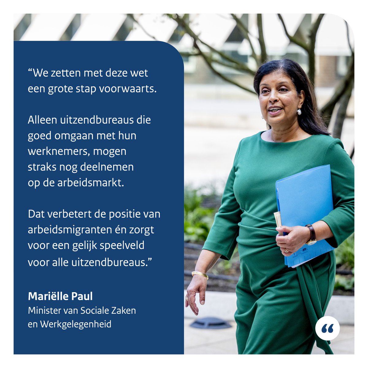 De <a href="/EersteKamer/">Eerste Kamer der Staten-Generaal</a> heeft de Wtta aangenomen. De Wet toelating terbeschikkingstelling van arbeidskrachten (Wtta) is een belangrijke stap naar betere bescherming van arbeidsmigranten. Lees meer over deze wet via: rijksoverheid.nl/actueel/nieuws…