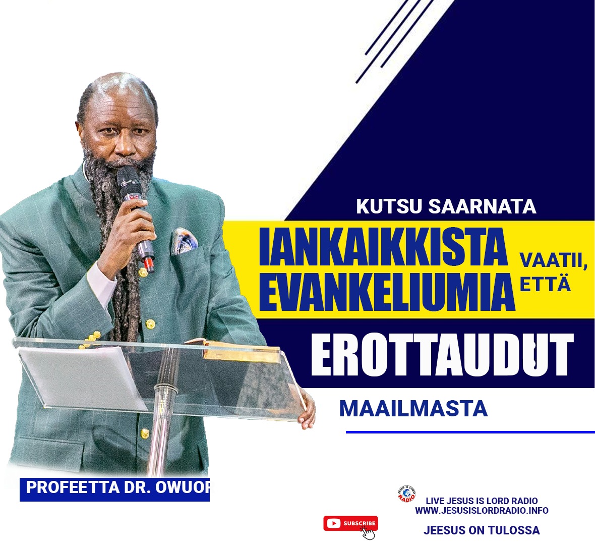 #TheVenezuelaMission

Syy miksi JEESUS kuoli ristillä, on se, että seurakunta voisi vastaanottaa armon ja anteeksiannon synnille. 

Tämä on hetki valmistautua pyhyydessä ja vanhurskaudessa JUMALAN loisteliaaseen valtakuntaan.

Messiaan tulemus on yhtäkkinen, minä hetkenä hyvänsä!