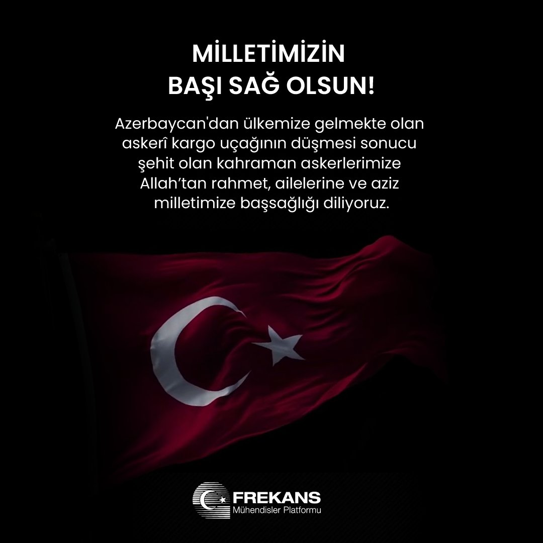 Azerbaycan’dan ülkemize gelmek üzere havalanan C130 askerî kargo uçağının düşmesi sonucu şehit olan kahraman askerlerimizin acısını yürekten paylaşıyoruz. 

Şehitlerimizin kederli ailelerine ve yakınlarına sabırlar diliyoruz. Milletimizin başı sağ olsun! 
#BaşımızSağOlsun