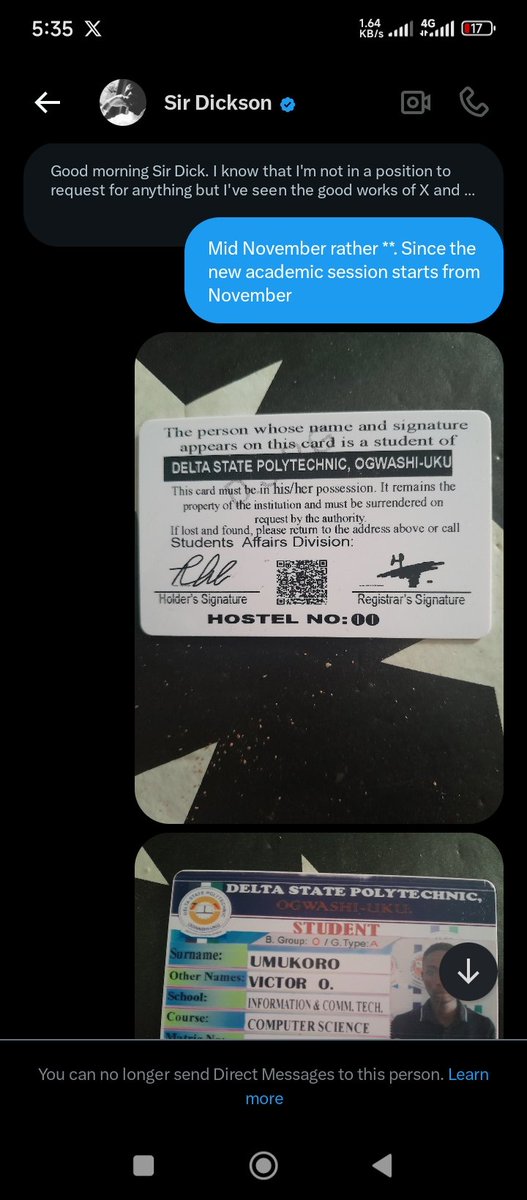 DukeofEffurun's tweet image. @silverpenydr Back then, when I DM some of the philanthropists in X for a laptop. Hopefully #10kLaptopsProgram does it&apos;s magic for me and I can sharpen my skills and ability to do more