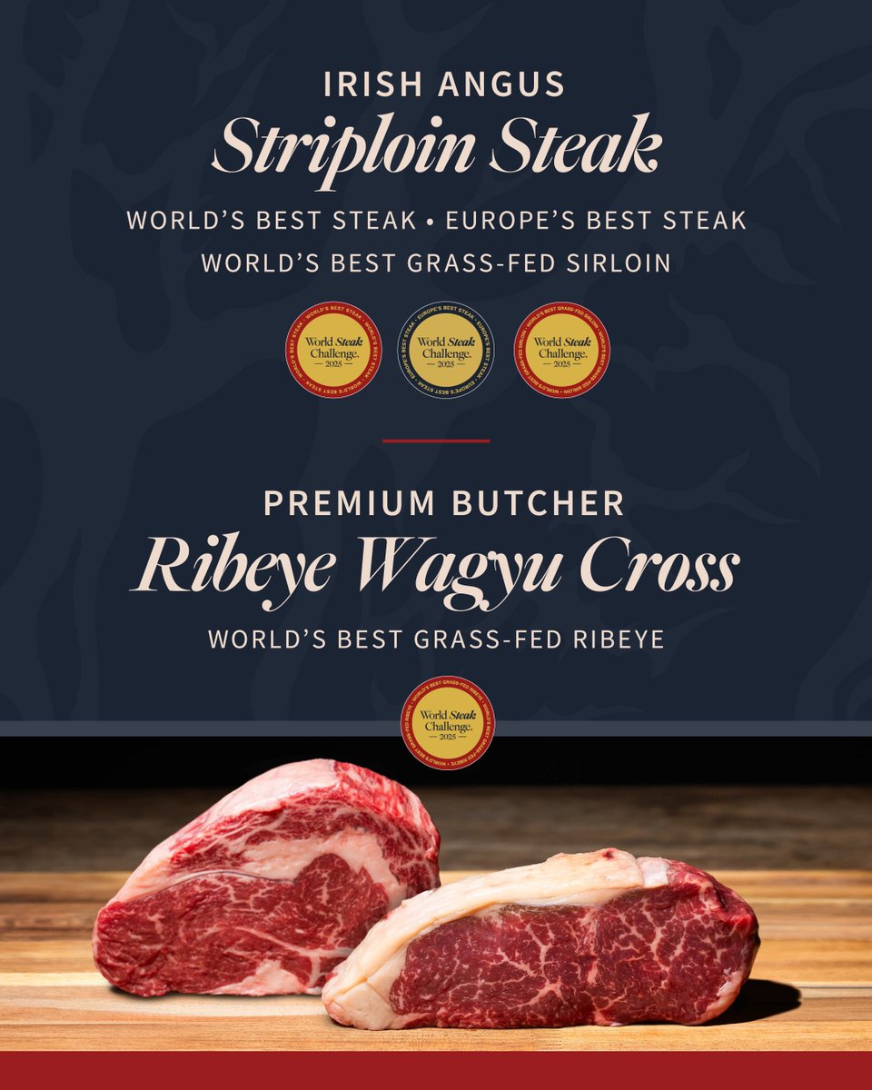 dawnmeatsgroup's tweet photo. 🏆Proud winners of the WORLD'S BEST STEAK award at World Steak Challenge 2025! 🥩

A huge thank you to our employees, the farmers who supply us, our partners at Lidl and the judges of the competition.

#WorldSteakChallenge @WorldSteakChallenge https://t.co/xPnKpChqw3