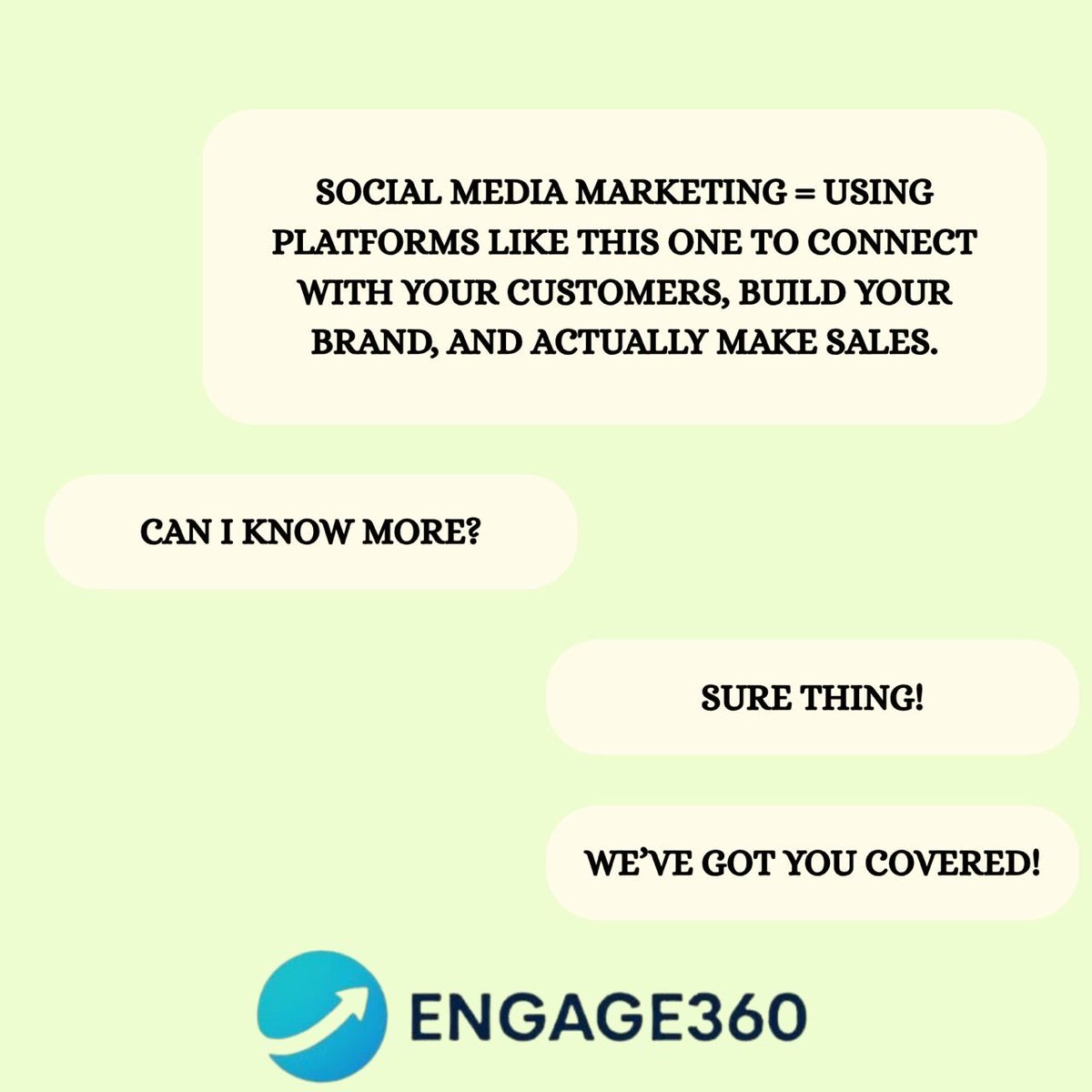 engage36's tweet photo. You don't need a huge budget. You need a strategy.
That's what we do at Engage360.
Launching Jan. 2026
Further Questions? Drop them below or slide into our DM.
#viral #socialmediaagency #smallbusinesscheck #socialmediamarketing #comingsoon https://t.co/AMqoQFD9FJ