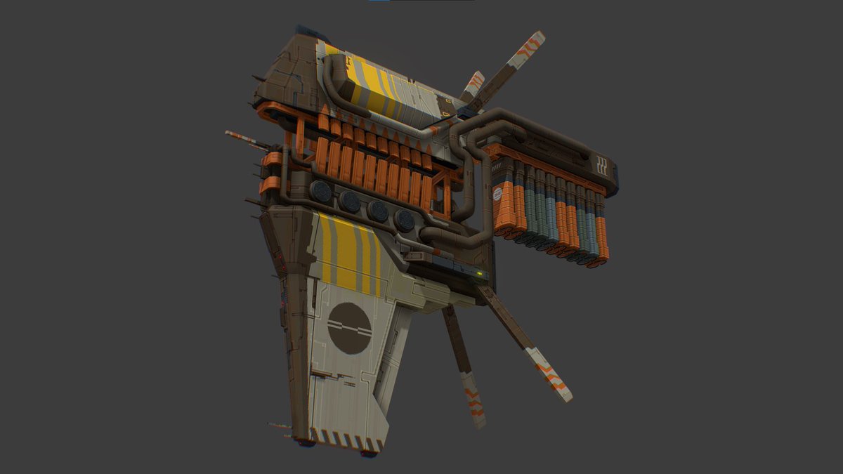 Winter_Nemesis's tweet image. Mining ship for @0xCitadel ⛏️ 

#lowpoly #pixelart #spaceship