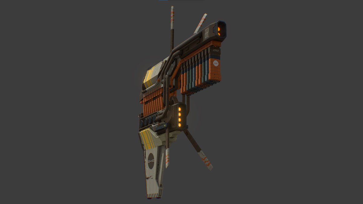 Winter_Nemesis's tweet image. Mining ship for @0xCitadel ⛏️ 

#lowpoly #pixelart #spaceship