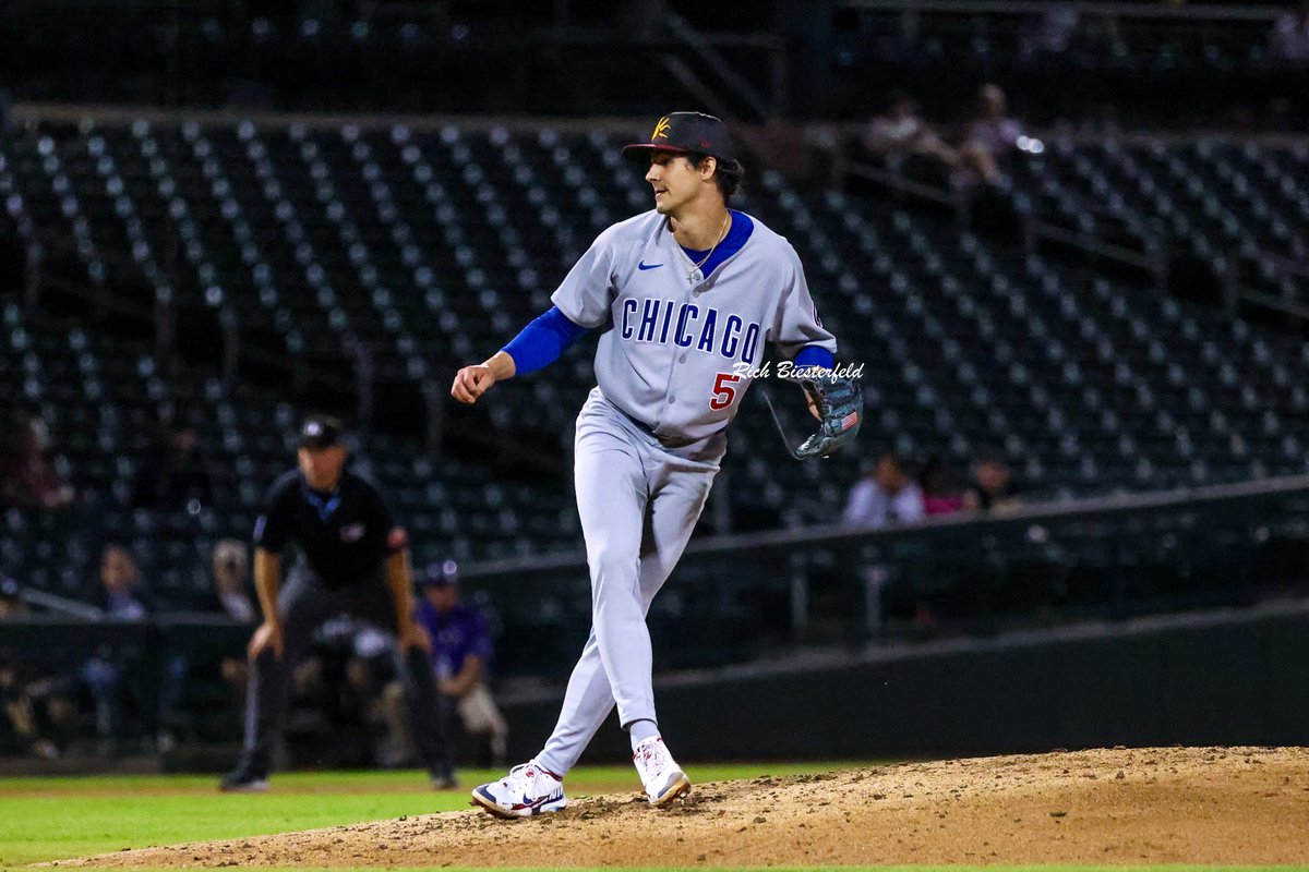 biest22's tweet photo. Pitching prospect @KoenMoreno saw action in Saturday's Arizona Fall League Fall Stars game! Koen saw action with the @SBCubs during the 2025 campaign. #Cubs #CubsProspects https://t.co/TXkspAT5VN