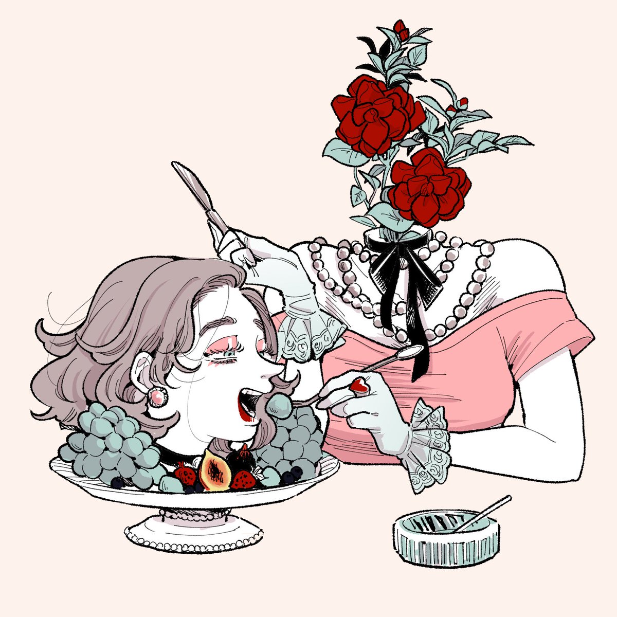 「」|ばったんのイラスト