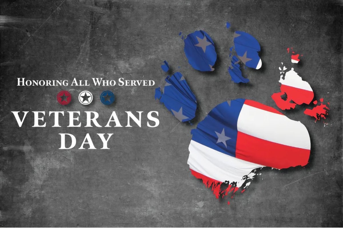 To all who serve, even our 4 legged veterans! Thank you for your service!
