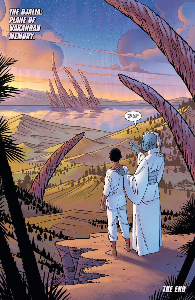 Despite being uneven at times, Coates' Black Panther is great. 

I love how he explores how the stories of Wakanda will live on as legends. Legends that will guide &amp; inspire the people. Memory, both collective and personal, is what shapes their identity. 

Gotta read more Coates