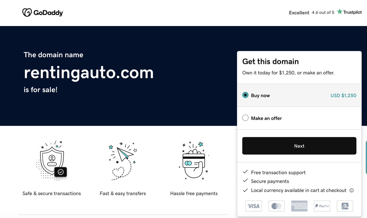 OptimalDomain's tweet image. Looking to sell RentingAuto.com at a heavily discounted price of 1250$. 👀 

This domain is perfect for car rental businesses, dealership rental programs, or automotive booking platforms, also a strong fit for a rebrand or new rental venture looking for credibility and…