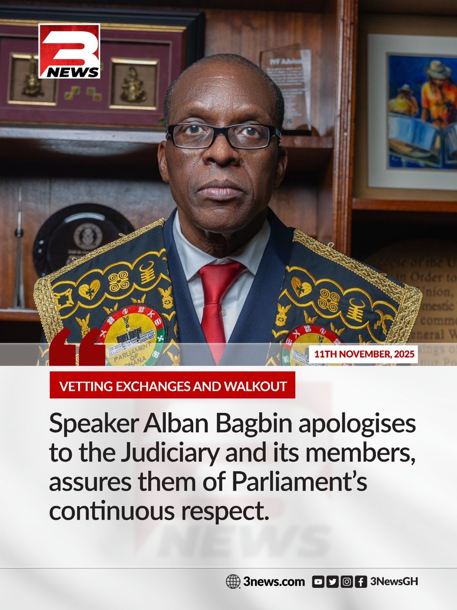 Speaker Alban Bagbin has apologised to the Judiciary and its members, reaffirming Parliament’s unwavering respect for the institution.