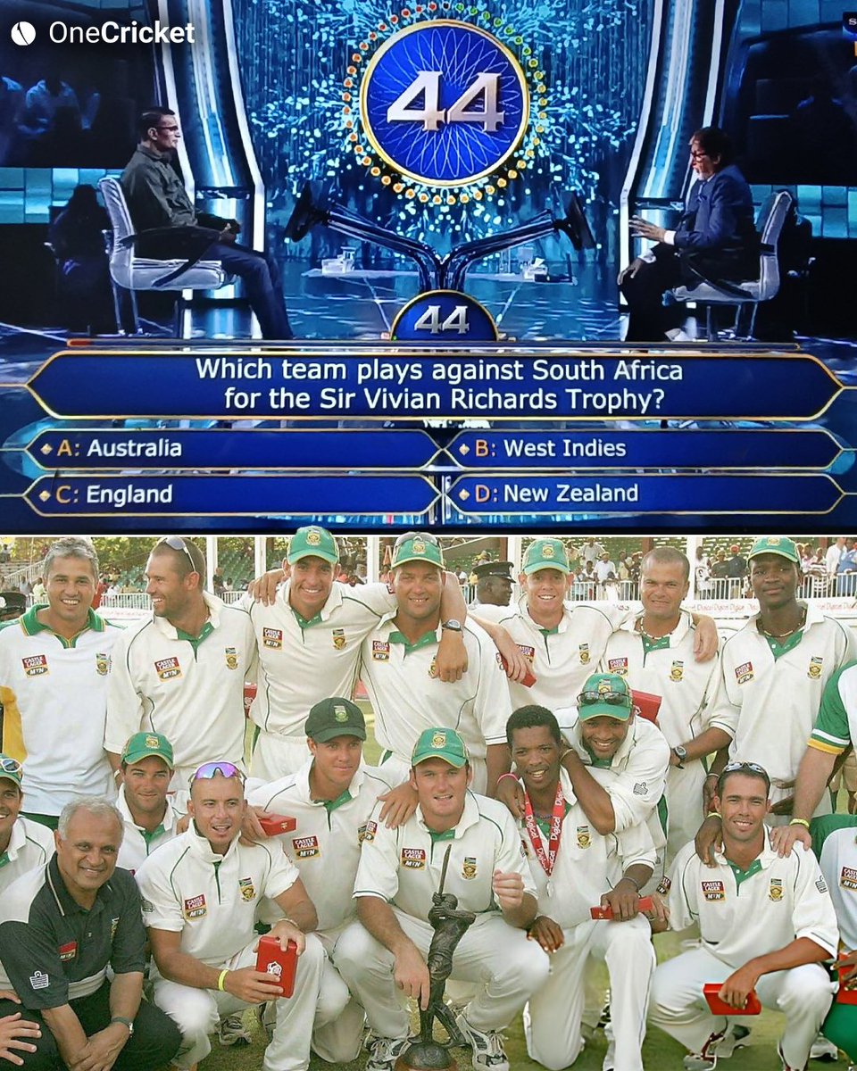 This question was asked in KBC for ₹25,000 

Can you answer this EASY QUESTION? 🇿🇦

#Test #Cricket | 📸 : SonyLIV