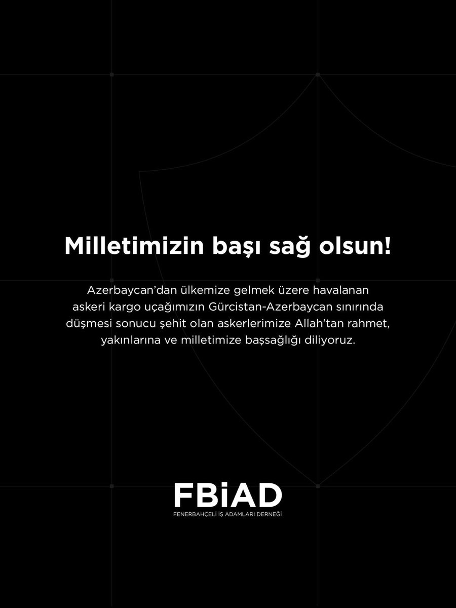 Milletimizin başı sağ olsun! 

Azerbaycan’dan ülkemize gelmek üzere havalanan askeri kargo uçağımızın Gürcistan-Azerbaycan sınırında düşmesi sonucu şehit olan askerlerimize Allah’tan rahmet, yakınlarına ve milletimize başsağlığı diliyoruz.