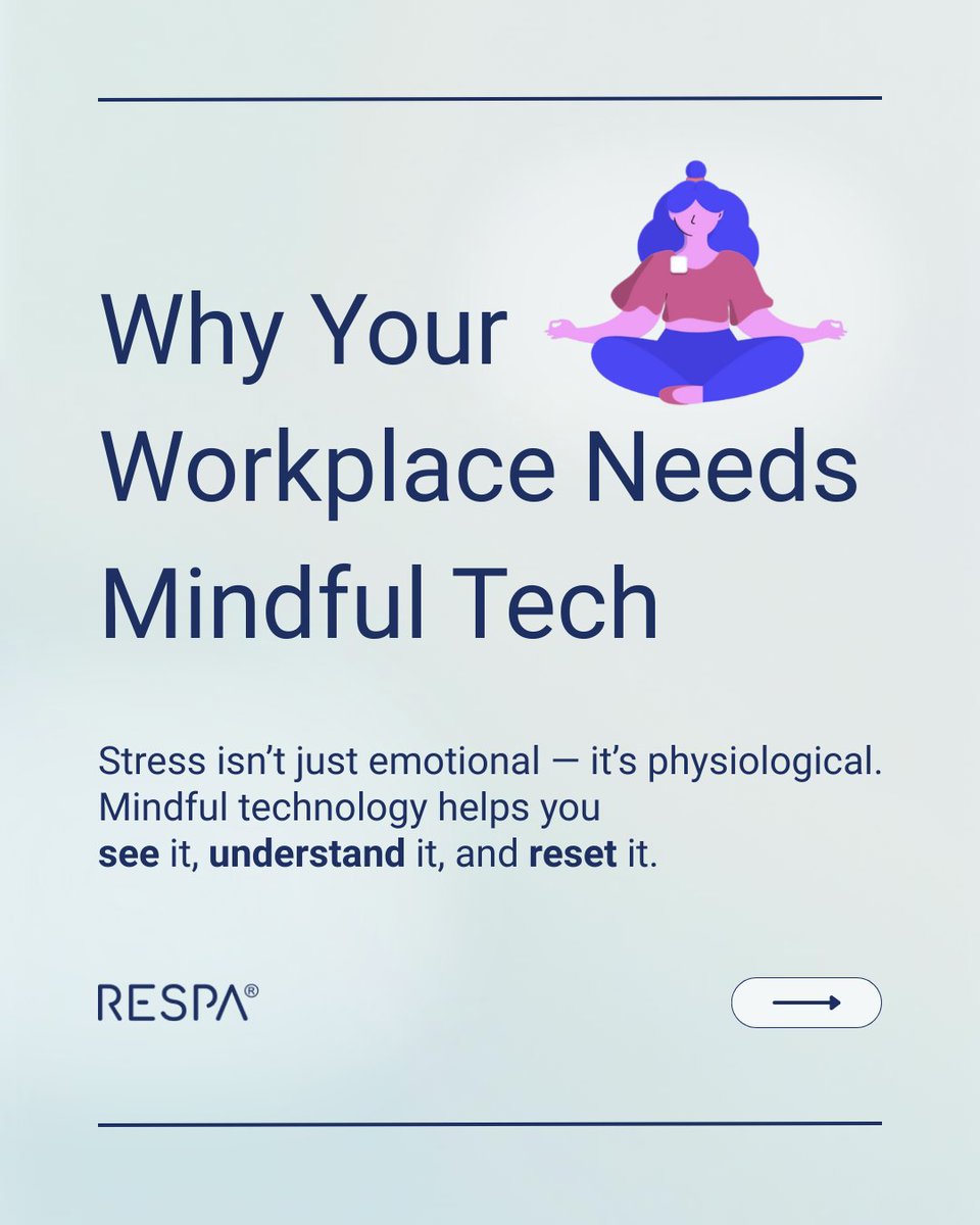 respasensor's tweet image. Track your calm. Sharpen your focus. Boost your day with Respa mindfulness, mindful tech that visualizes your breath and helps you stay balanced.  Sign up for early access—link in bio. #WorkplaceWellness #MindfulTech #RespaSensor #Breathwork #MindfulMonday