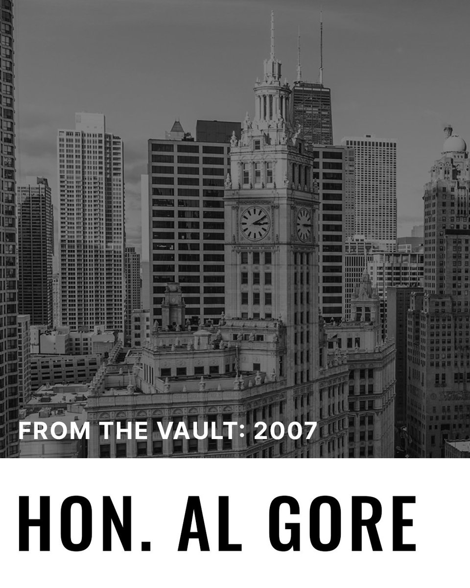 From the vault: Hear former U.S. Vice President, Al Gore, discuss climate change, the future of the internet, nuclear power and more when he addressed #EconClubChi in 2007: youtu.be/bo9K6WdbW7M?si…