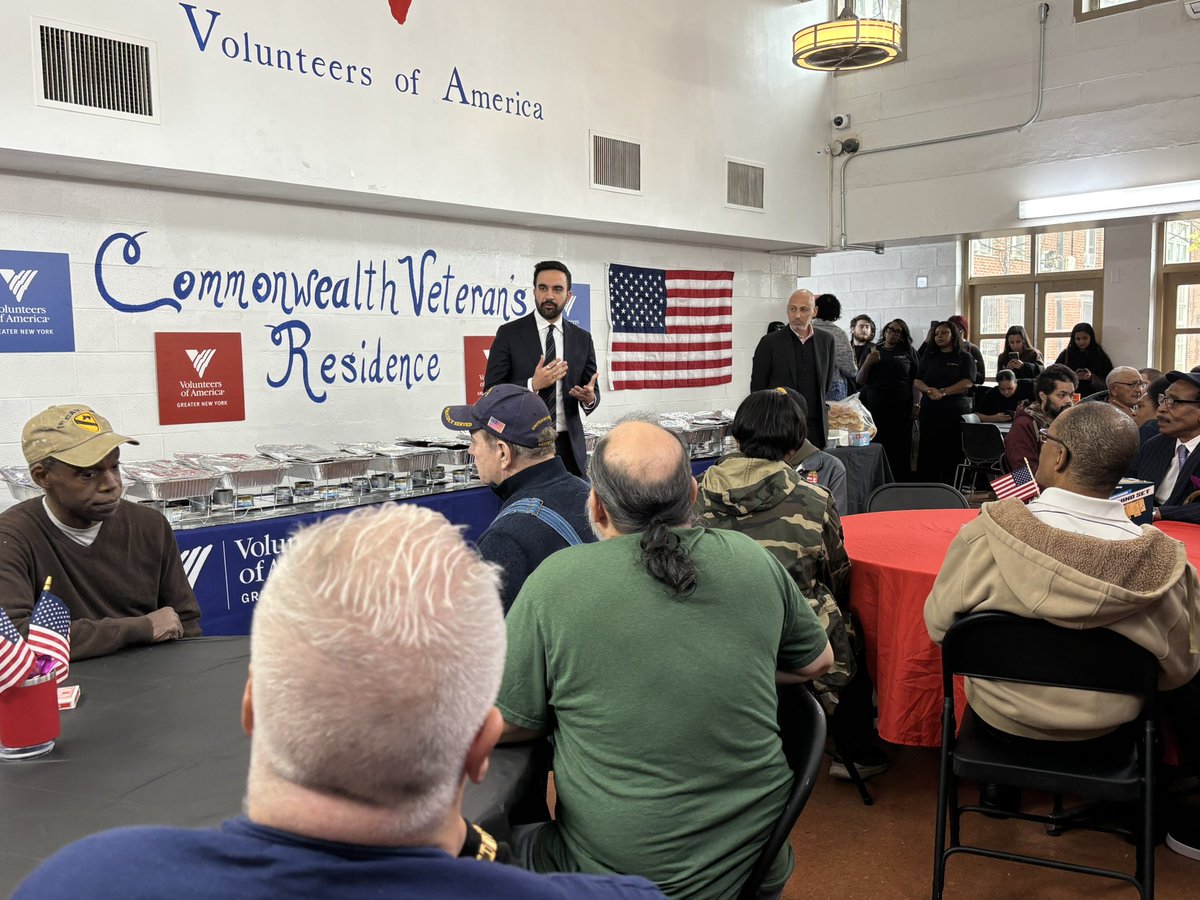 “The days of thanking you today and forgetting you tomorrow have to come to an end,” Mamdani says. 
“…Veterans face disproportionate challenges in finding housing in this city, and we know that it is a political choice to allow that to continue.”