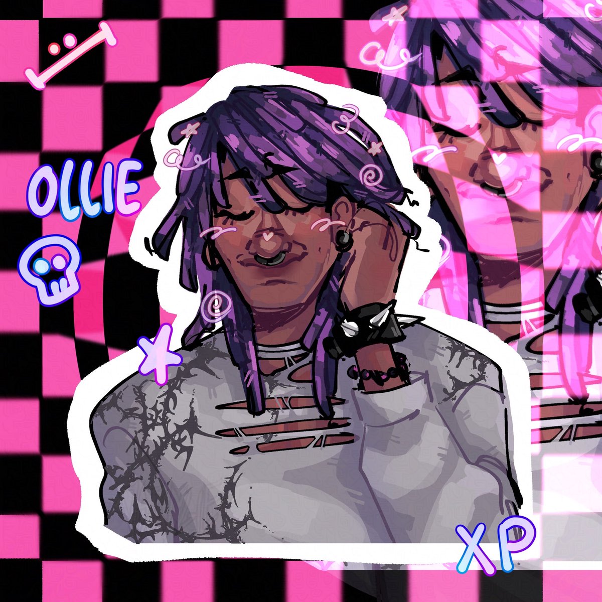 Atrashpanda's tweet photo. OC ART OC ART!!!
if you follow me on instagram you can see some more sketches of him and Grimm!! Hes the lead singer of him and his friends band!!! His name is Ollie🤭 https://t.co/ZORrlC64an