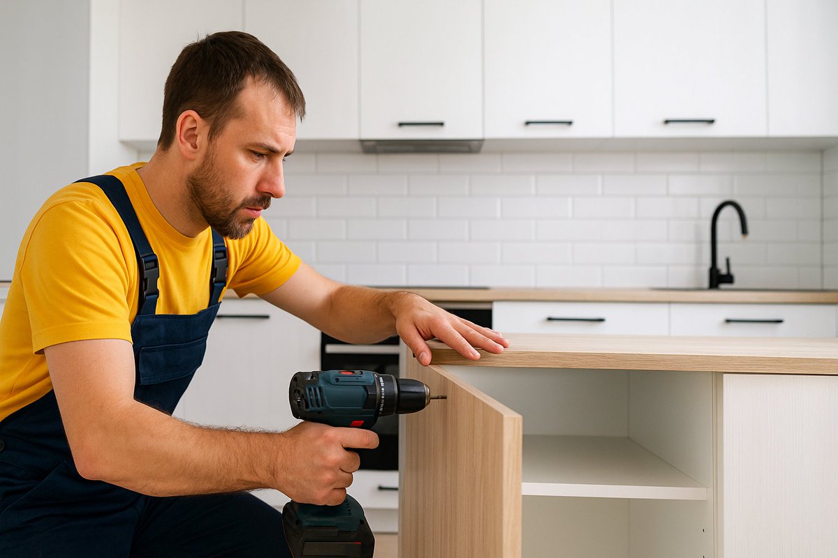 ApplianceBazaar's tweet image. Best Carpenter Service: Transform Your Space with Expert Craftsmanship-From designing custom furniture to fixing old cabinets, skilled carpenters help bring your dream interiors to life with precision and artistry.
#carpentryservice #modularkitchens #KitchenSetup #furniture