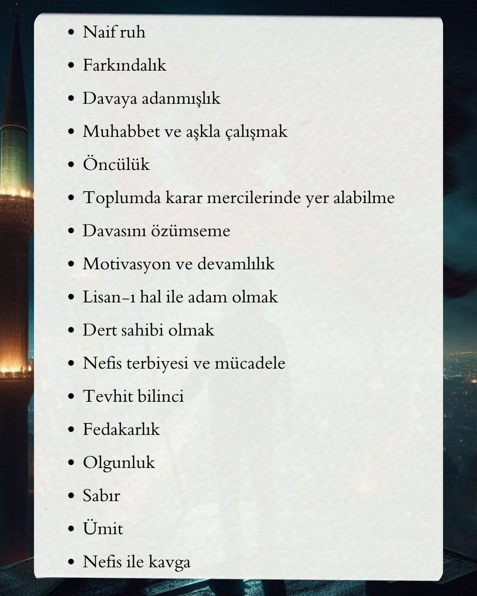 Dava yolunda ilerlemek isteyen gençler için yol haritası: youtu.be/S4aL75W1cRE