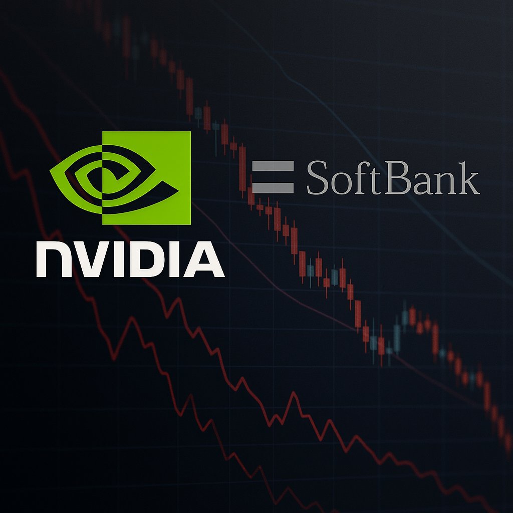 Criptowallst's tweet image. NVIDIA bajo presión

Las acciones de $NVDA caen -3.3% después de que SoftBank vendiera su participación completa en la compañía (32.1M de acciones ≈ $5.8B).

📉 El movimiento coincide con señales de desaceleración en la demanda de chips y presiones sobre los precios de los…