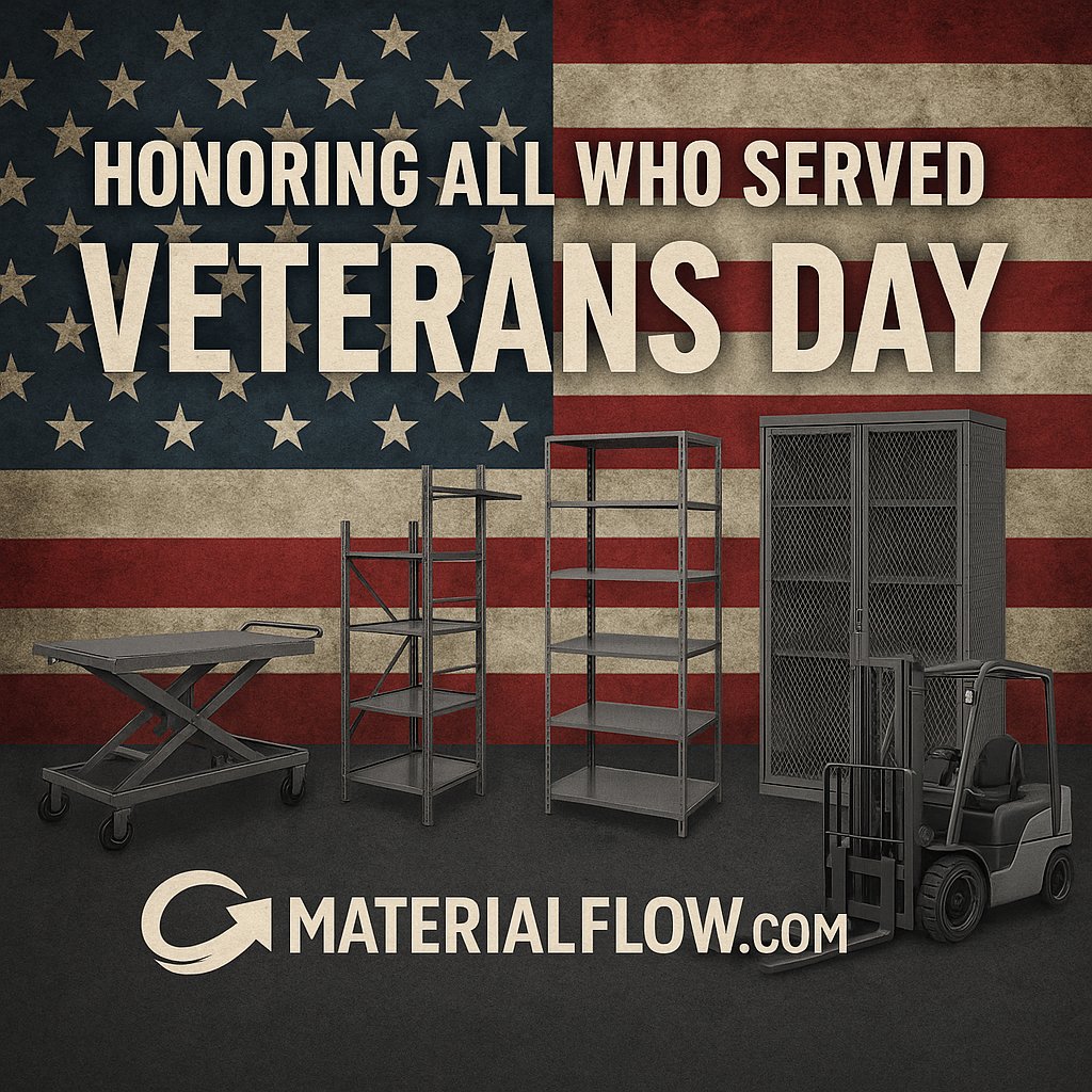 MaterialFlow's tweet image. Today we honor all who served.
Your courage and sacrifice protect the freedoms we enjoy every day.
From all of us at Material Flow &amp;amp; Conveyor Systems, Inc. — thank you, veterans!
#VeteransDay #ThankYouVeterans #MaterialFlow #HonorAndRespect
