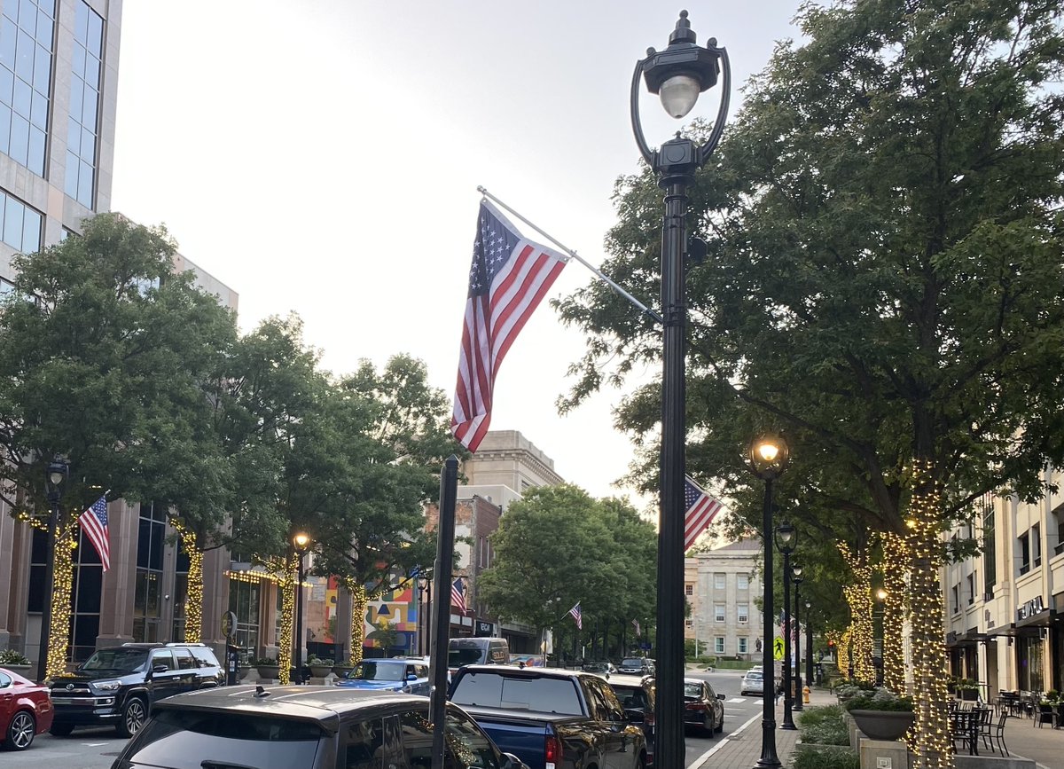 Thank you all our Veterans for your service and we are honored to have the U.S. flag lining Fayetteville Street for Veterans Day!

Thank you to <a href="/TowneBanking/">TowneBank</a> for sponsoring the flag program for our state's main street