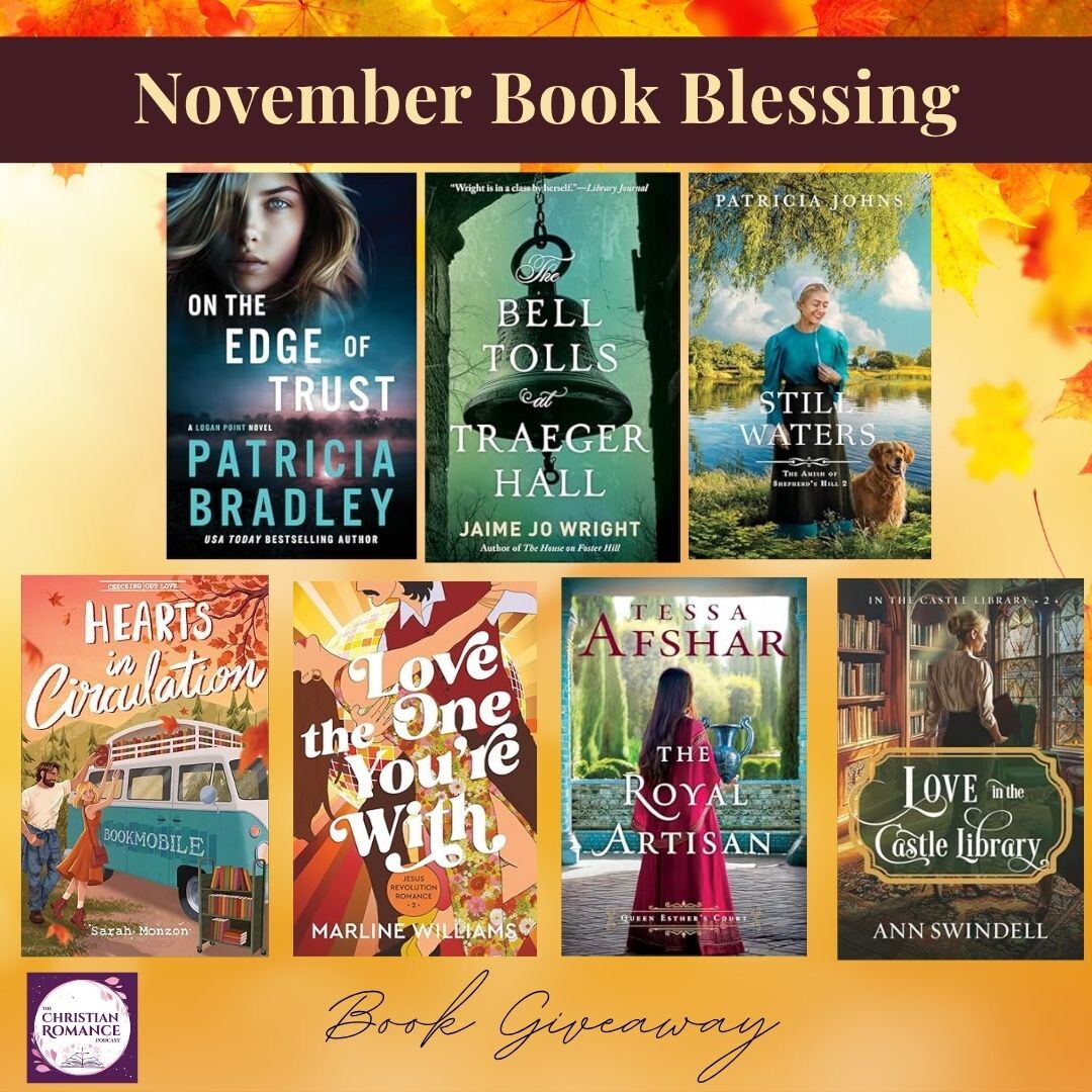 My newest romantic suspense novel On the Edge of Trust is included in The Christian Romance Podcast’s November Book Blessing! Enter to win a collection of SEVEN amazing Christian fiction reads—from Amish romance and biblical fiction to sweet rom-coms and gothic thrillers.