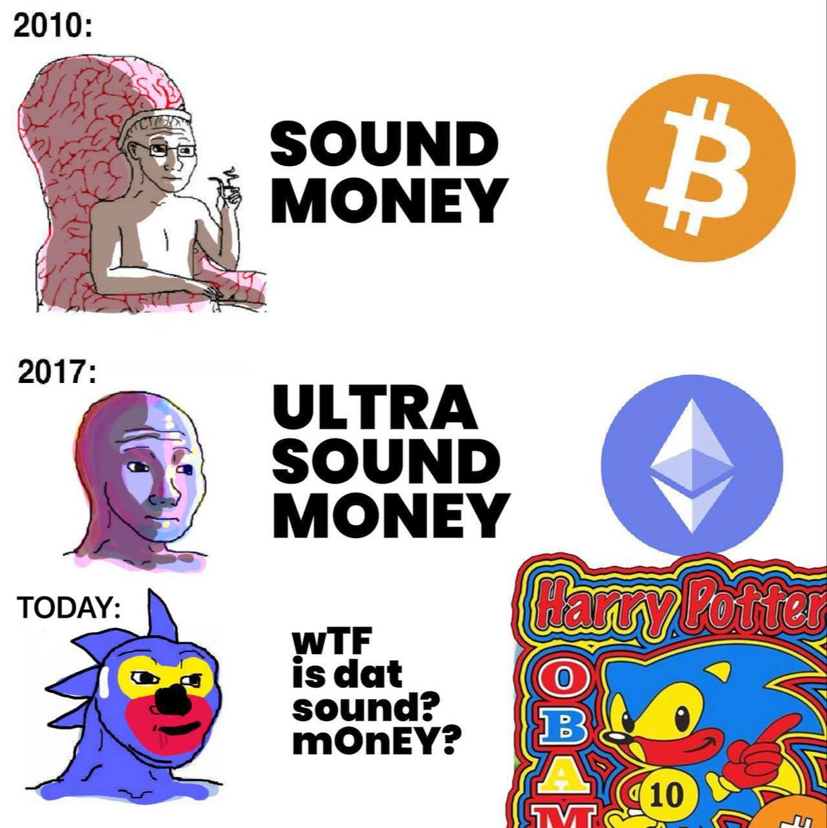 Sound money has evolved. 

It has married the idea of $btc and $eth in one package… 

it is ticker $bitcoin on eth. 

#HarryPotterObamaSonic10Inu