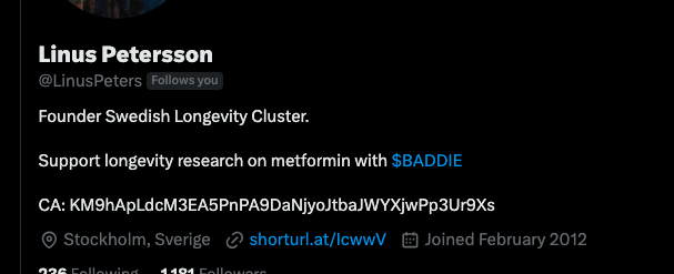 pumpdotscience's tweet photo. @VitalikButerin His bio looks interesting

I wanna support research on metformin

KM9hApLdcM3EA5PnPA9DaNjyoJtbaJWYXjwPp3Ur9Xs https://t.co/czl72lB5ls