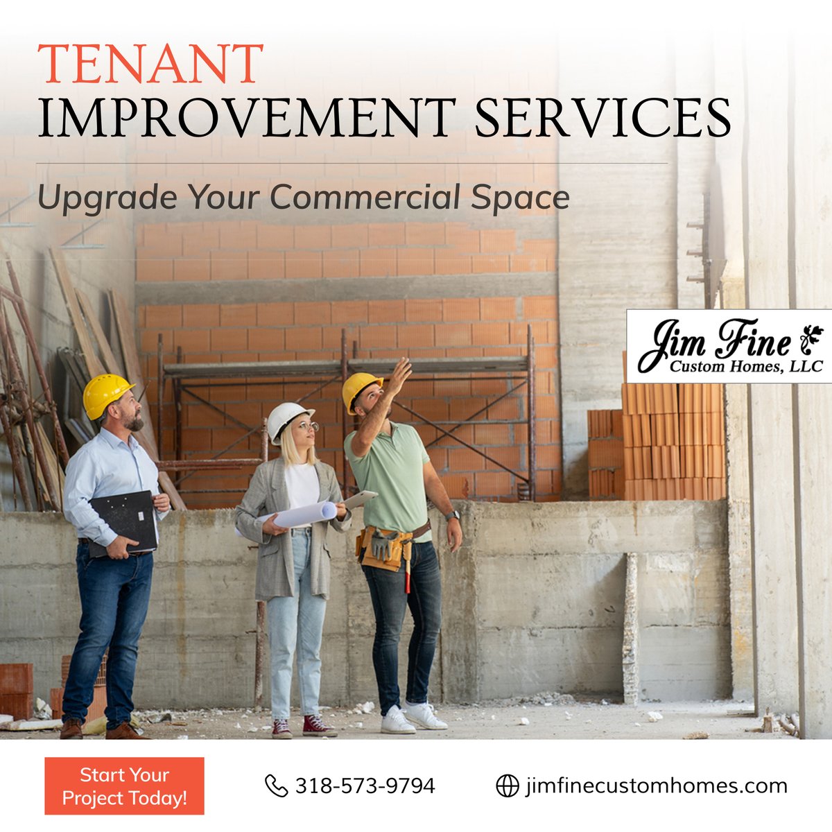 jimfinehomes's tweet image. Transform your commercial space with professional Tenant Improvement Services! 🏗️
Build smart. Build fast. Build better.

📞 318-573-9794 | 🌐 jimfinecustomhomes.com

#TenantImprovements #OfficeBuildout
