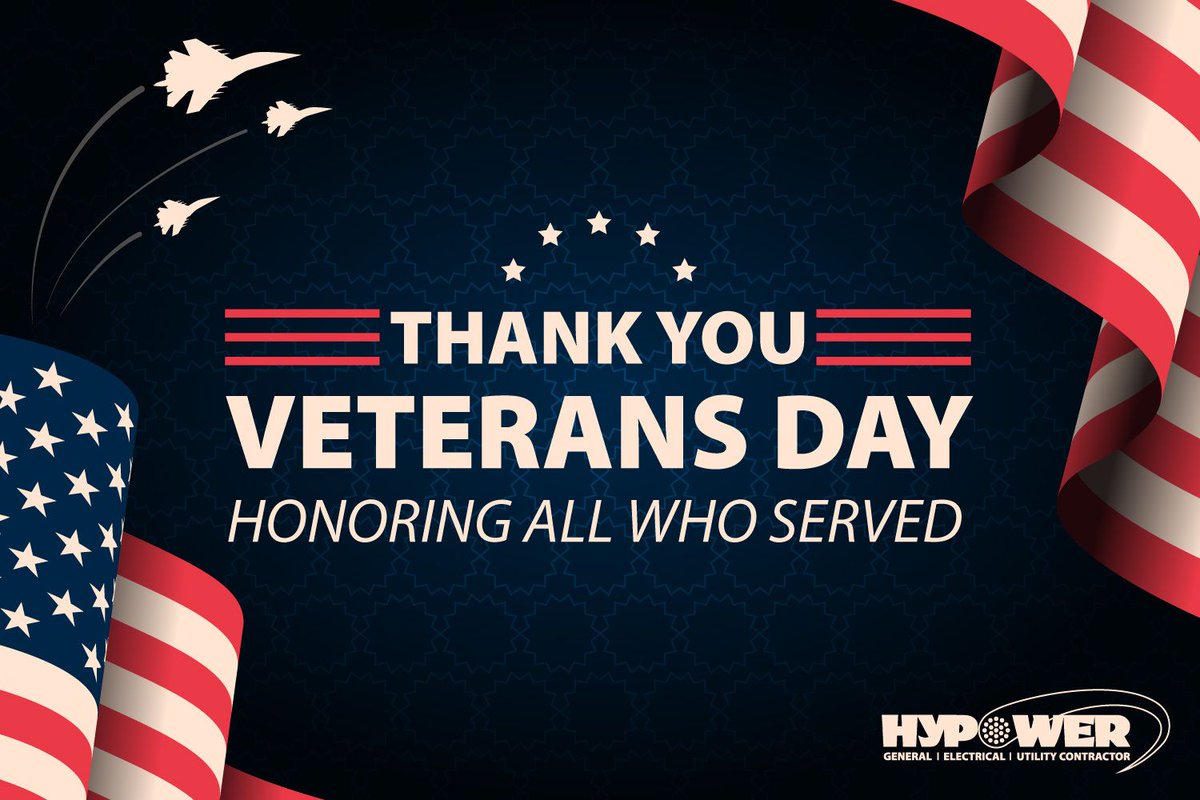 This #VeteransDay, we honor all who served — including the many veterans on our Hypower team.

Proud to support events like #PaychecksForPatriots, connecting service members with great careers in construction.

💼 hypowerinc.com/careers

#ThankYouVeterans #TeamHypower