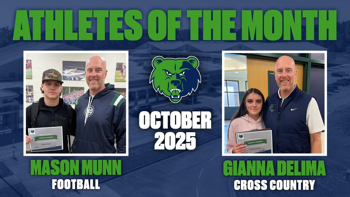CVHSGrizzlies's tweet image. Congrats to our Grizzly athletes of the month—-Mason Munn and Gianna Delima. #ONEView