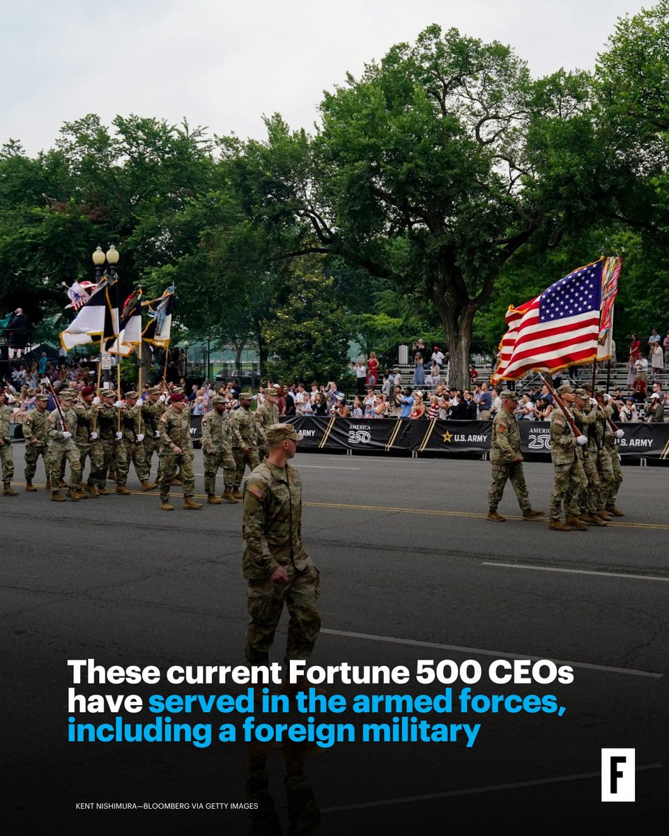 As Americans observe Veterans Day, Fortune takes a look at current Fortune 500 CEOs who have served in the military. trib.al/FgeF3er