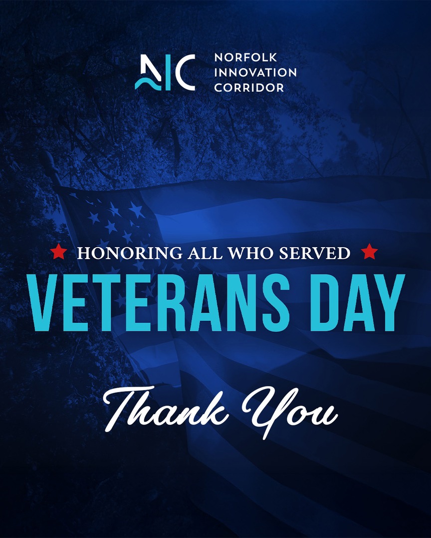 norfolk_nic's tweet photo. Honoring Those Who Serve

Today we salute the veterans whose leadership, resilience &amp; innovation continue to strengthen the Norfolk Innovation Corridor and the Hampton Roads community.

Thank you for your service &amp; vision.

#VeteransDay #NorfolkInnovation #757Community https://t.co/HXjT8IccG1