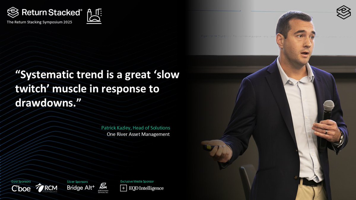Patrick Kazley, Head of Solutions at One River Asset Management, explored how capital-efficient overlays combined with equities and convex strategies can improve long-term portfolio compounding.
#GetStacked2025