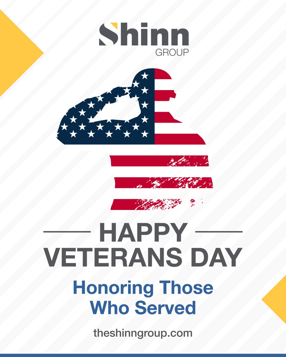 Today, we pause to honor the men and women who have served our country with courage and commitment.

Your leadership, resilience, and sacrifice inspire us every day.
From all of us at Shinn Group, thank you for your service. ❤️🤍💙

#VeteransDay #ThankYouVeterans