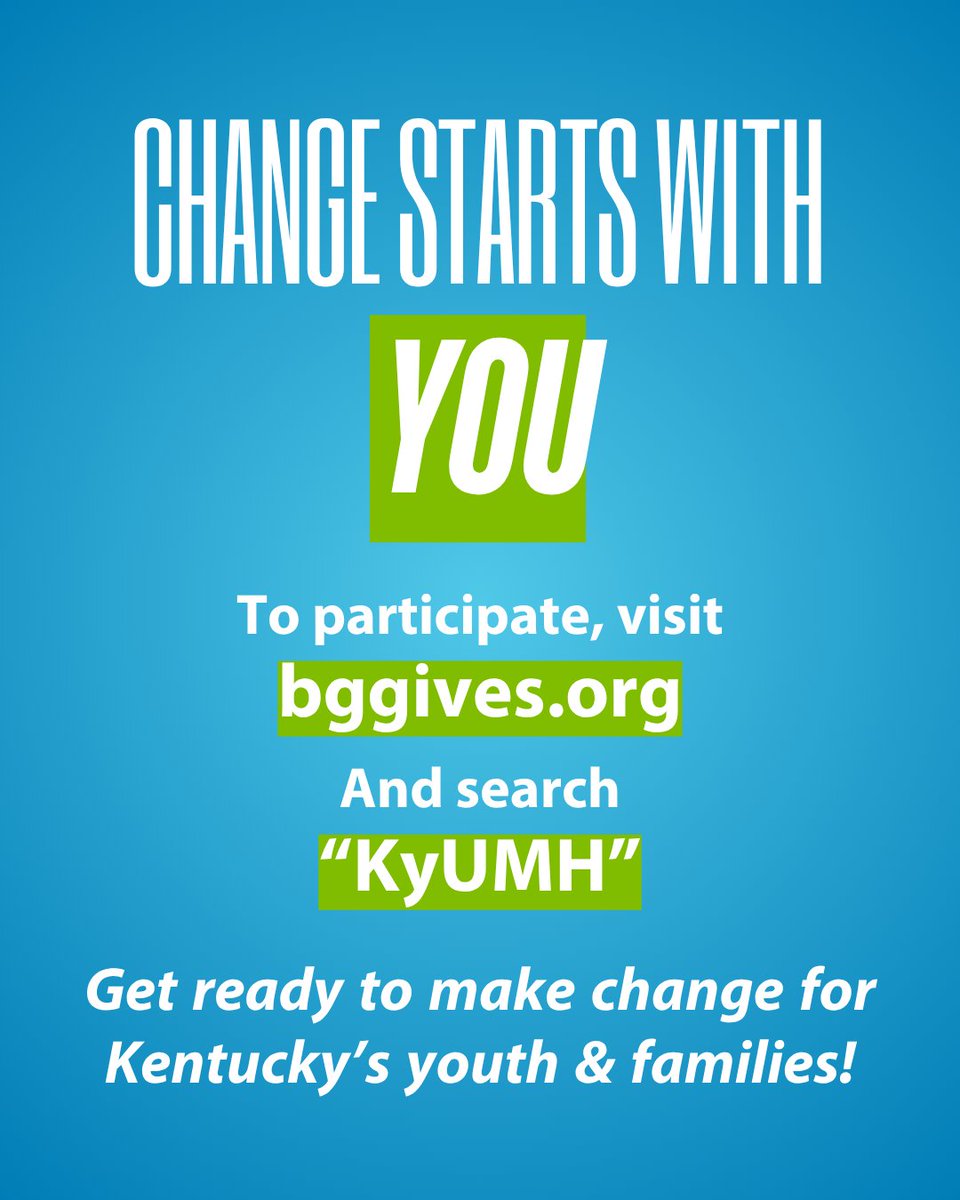 KYUMHCY's tweet photo. At Kentucky United Methodist Children's Homes, we see change happening every day. And it always starts with someone who has taken that step for Kentucky's youth and families. Join us for Bluegrass Gives to see your donation DOUBLE! Be the change you want to see. https://t.co/IWnzrlj1aA
