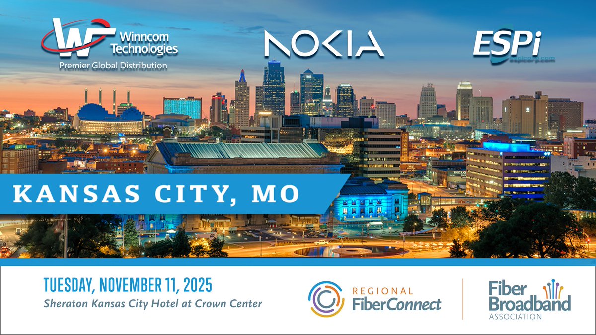 WinncomTech's tweet image. We are at the Regional Fiber Connect in Kansas City, MO alongside our friends at @Nokia &amp;amp; @ESPi

Stop by our booth to explore how we support BEAD initiatives and next-gen infrastructure. 

Schedule a meeting: ow.ly/q9gs50X7nEb