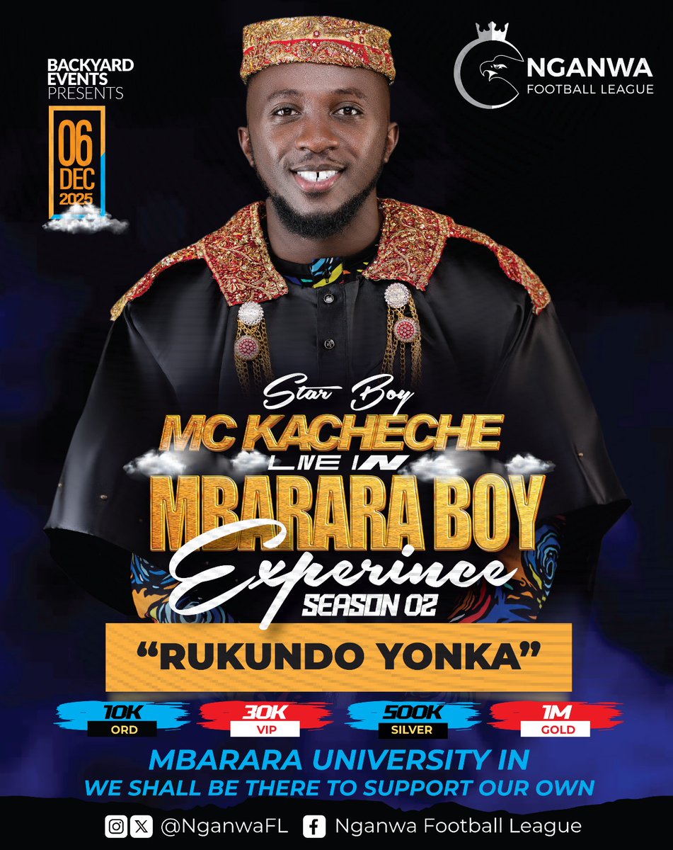 An Experience fit for us all...Lets all show up for Star Boy <a href="/Mc_Kacheche/">Mc Kacheche Starboy</a>
Tables still available both silver and Gold..