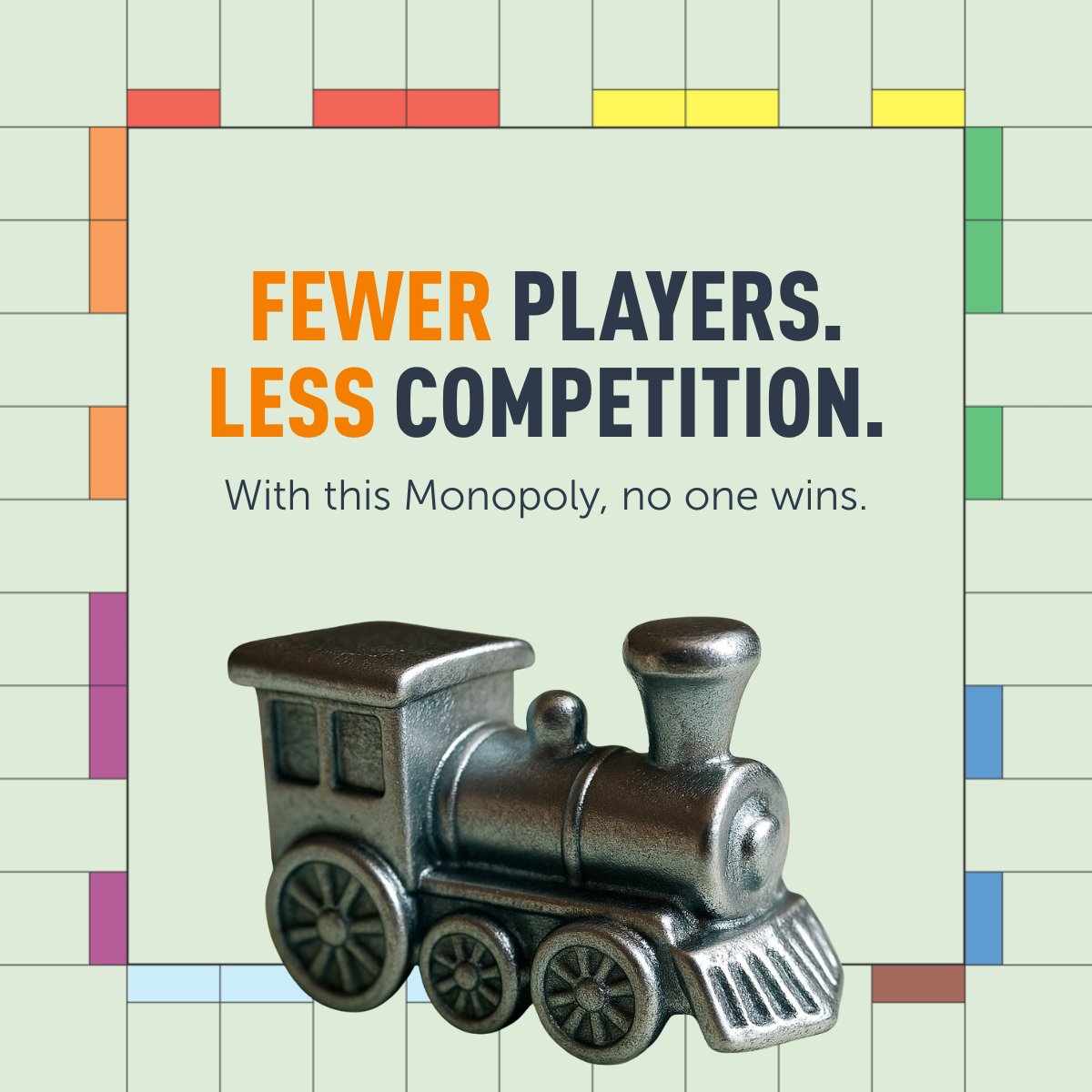 Image for the Tweet beginning: 🚨Four railroads already control 90%