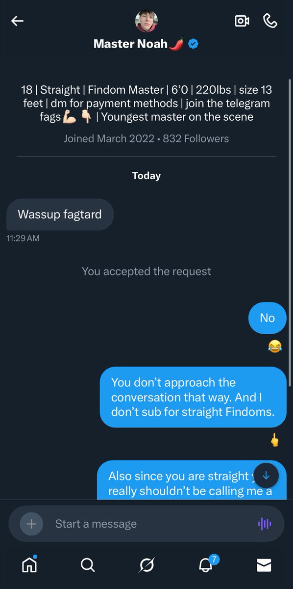 subnicholas2's tweet image. Really tired of these losers claiming to be “Findoms”. To those of you thinking about it, this is NOT how you approach a sub.