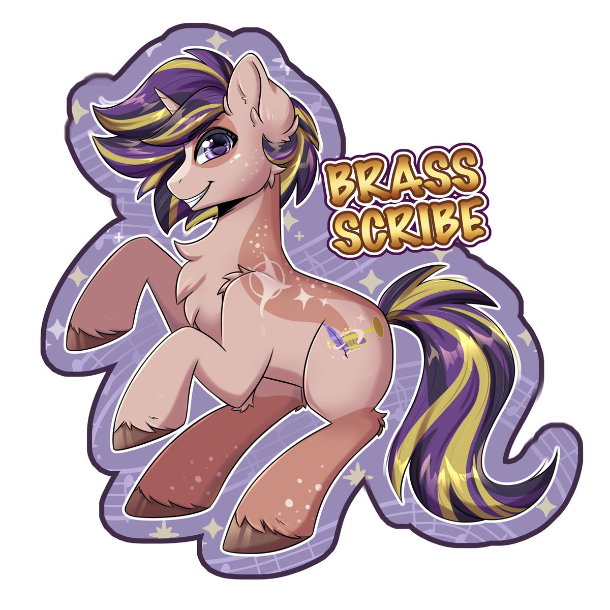 Badge for <a href="/BrassScribe/">Brass Scribe 🎺🖋️</a>  🥰