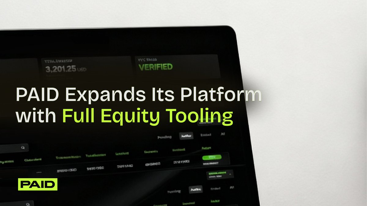 PAID expands its platform with full equity tooling alongside existing Web3 solutions

With the launch of the Equity Dashboard and in-app SAFE signing, PAID now unifies equity, hybrid, and token-based investments in one transparent platform.

The dashboard gives investors a full