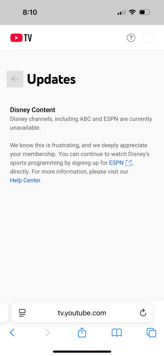 WithClubSauce14's tweet photo. @YouTubeTV 

Not only are you making the customer manually access your measly $20 credit, but when I follow your own email directions, it brings me to a page that doesn’t give me an option for the credit….FIGURE IT OUT https://t.co/tuWgjx8pmy