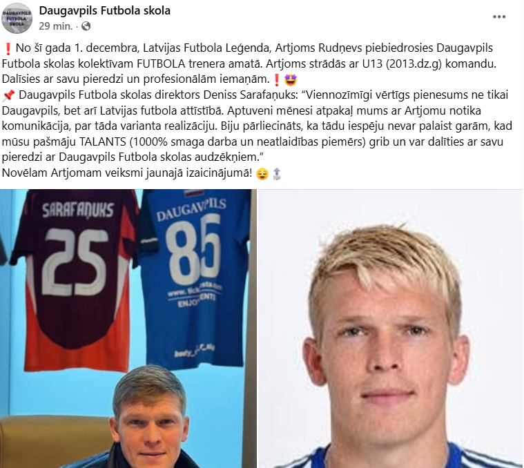 Artjoms Rudņevs beidzot atgriežas futbolā.