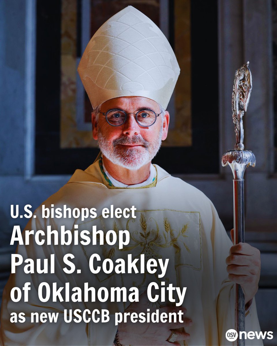 Archbishop Paul S. Coakley of the Archdiocese of Oklahoma City is the new president-elect of the USCCB. Ordained a priest in 1983 for the Diocese of Wichita, he was appointed Bishop of Salina in 2004, and later appointed archbishop of Oklahoma City in 2010.