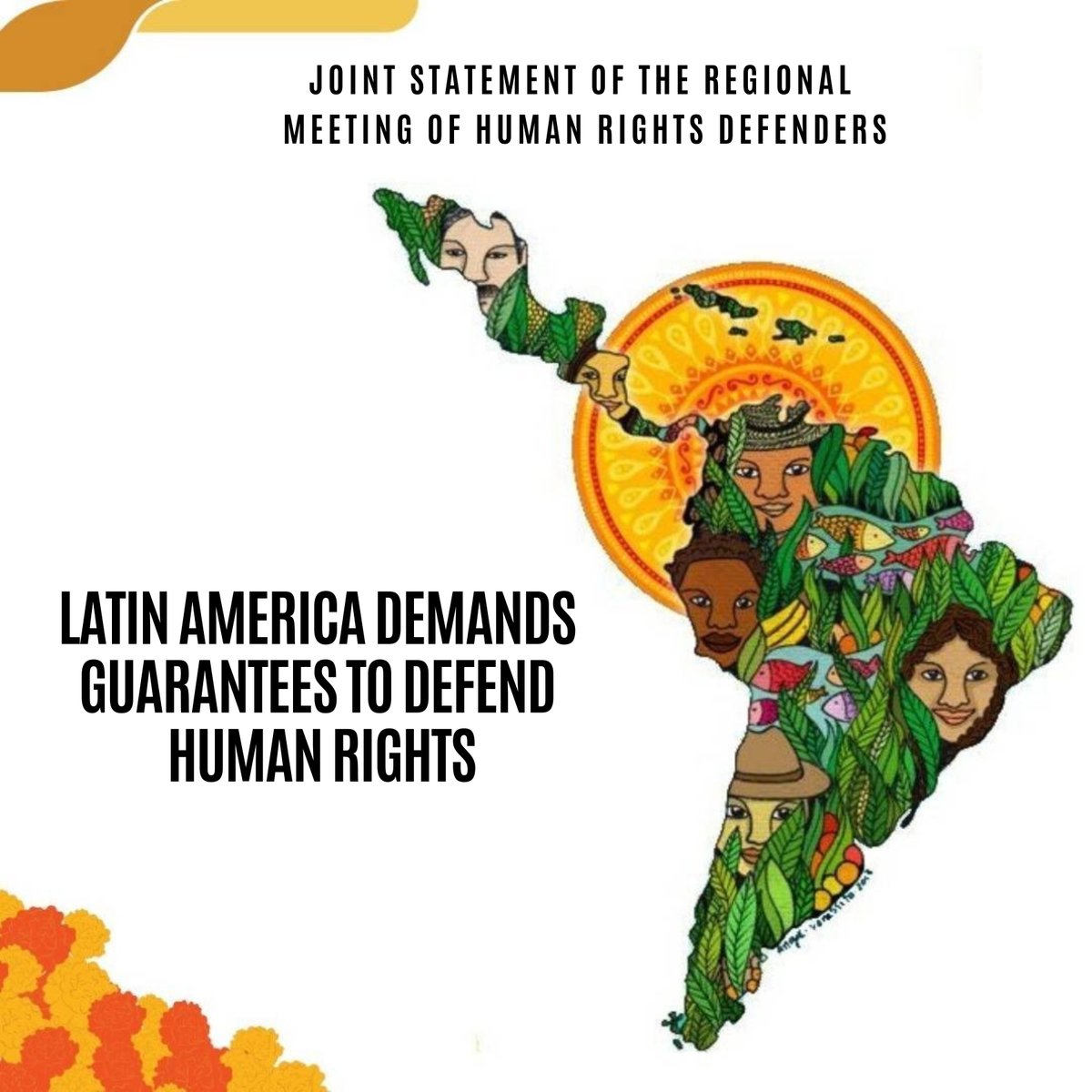 🚨✊JOINT STATEMENT

Front  Line Defenders together with partners and networks call for regional  and international solidarity and cooperation to maintain and expand  political, social and economic support for HRDs, following the ''Meeting  for the Right to Defend Human Rights in