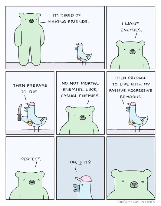 i want enemies 