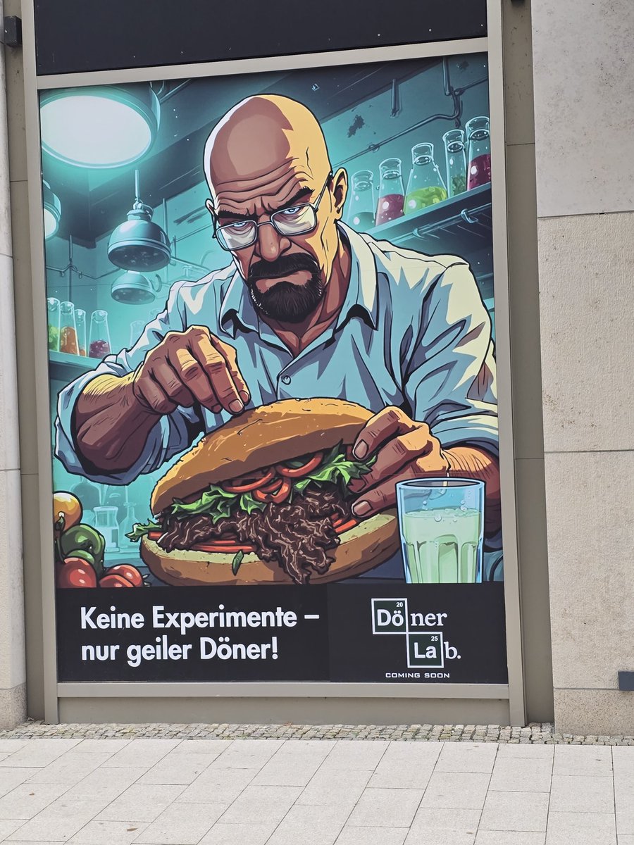 A rather inventive use of Breaking Bad in advertising a food outlet in Hamburg :)