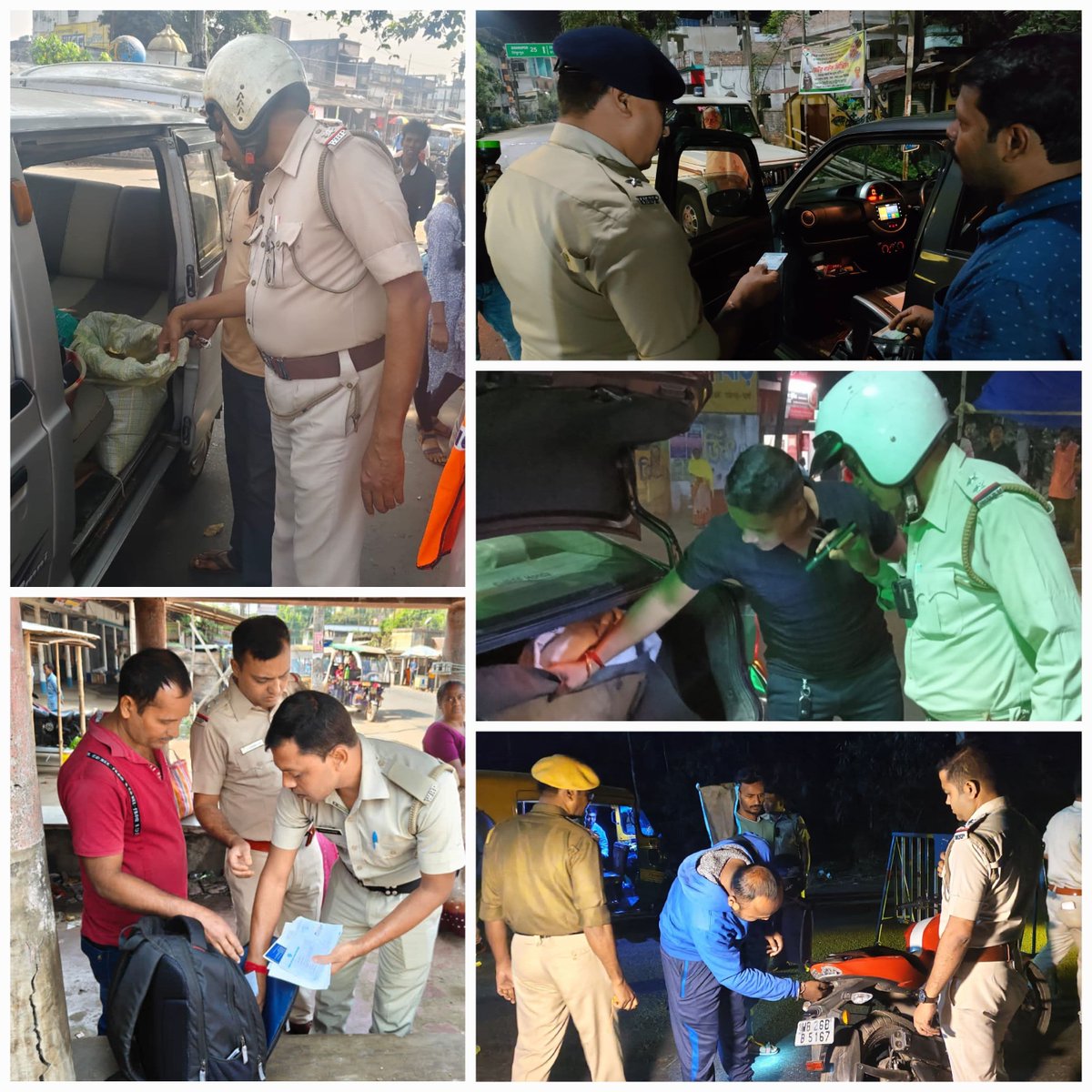SP_Bongaon_PD's tweet photo. Day-Night Naka Checking!
Under the supervision of Shri Dinesh Kumar, IPS, SP Bongaon PD and other senior officers, our teams are conducting day-night Naka Checking at various strategic points across Bongaon Police District. Ensuring safety and security for all! 
#BongaonPD #SafetyFirst #NakaChecking #CommunitySafety #WestBengalPolice
@ipsdineshkr @WBPolice